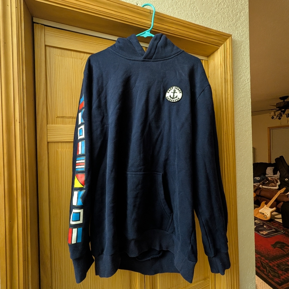 East coast lifestyle Nautical Hoodie. Xl